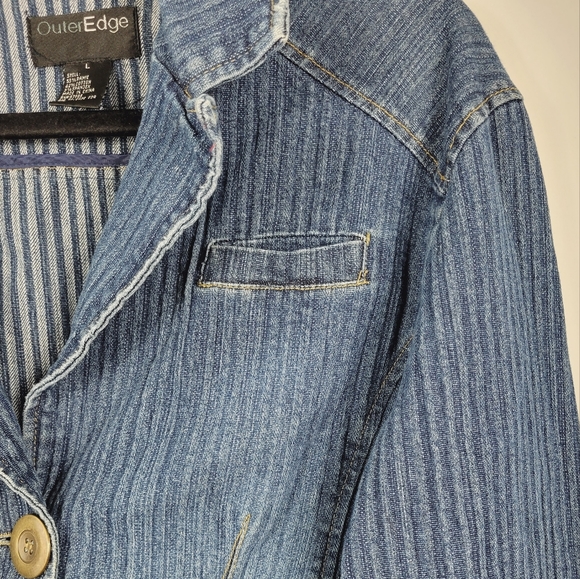 OuterEdge Vintage Blue Jacket Large - Picture 4 of 8